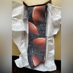 Ralph Marlin Football tie. Vintage tie over 25 years old and new in box.